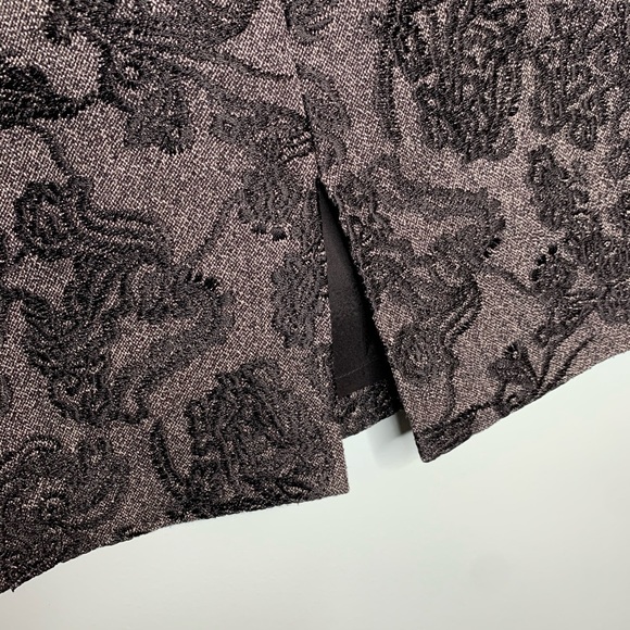 Ann Taylor Gray Wool Blend Textured Pencil Skirt - Picture 4 of 8